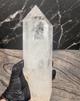 Punta natural de cuarzo cristal transparente