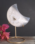 Agata druzy luna con base Pieza 