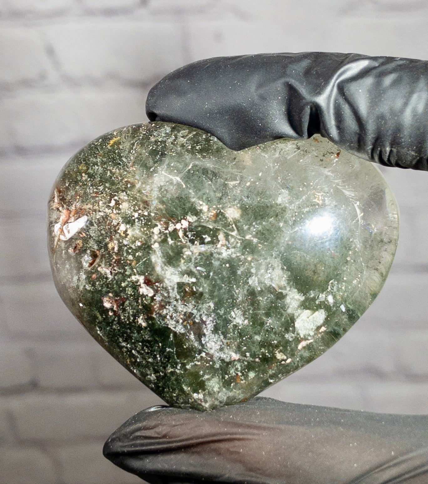Corazon de Lodolita Cuarzo Jardin, elige el tuyo 65 a 120 gramos