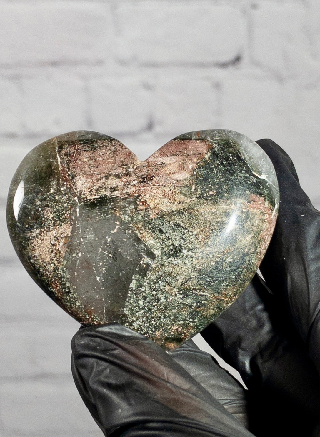 Corazon de Lodolita Cuarzo Jardin, elige el tuyo 65 a 120 gramos