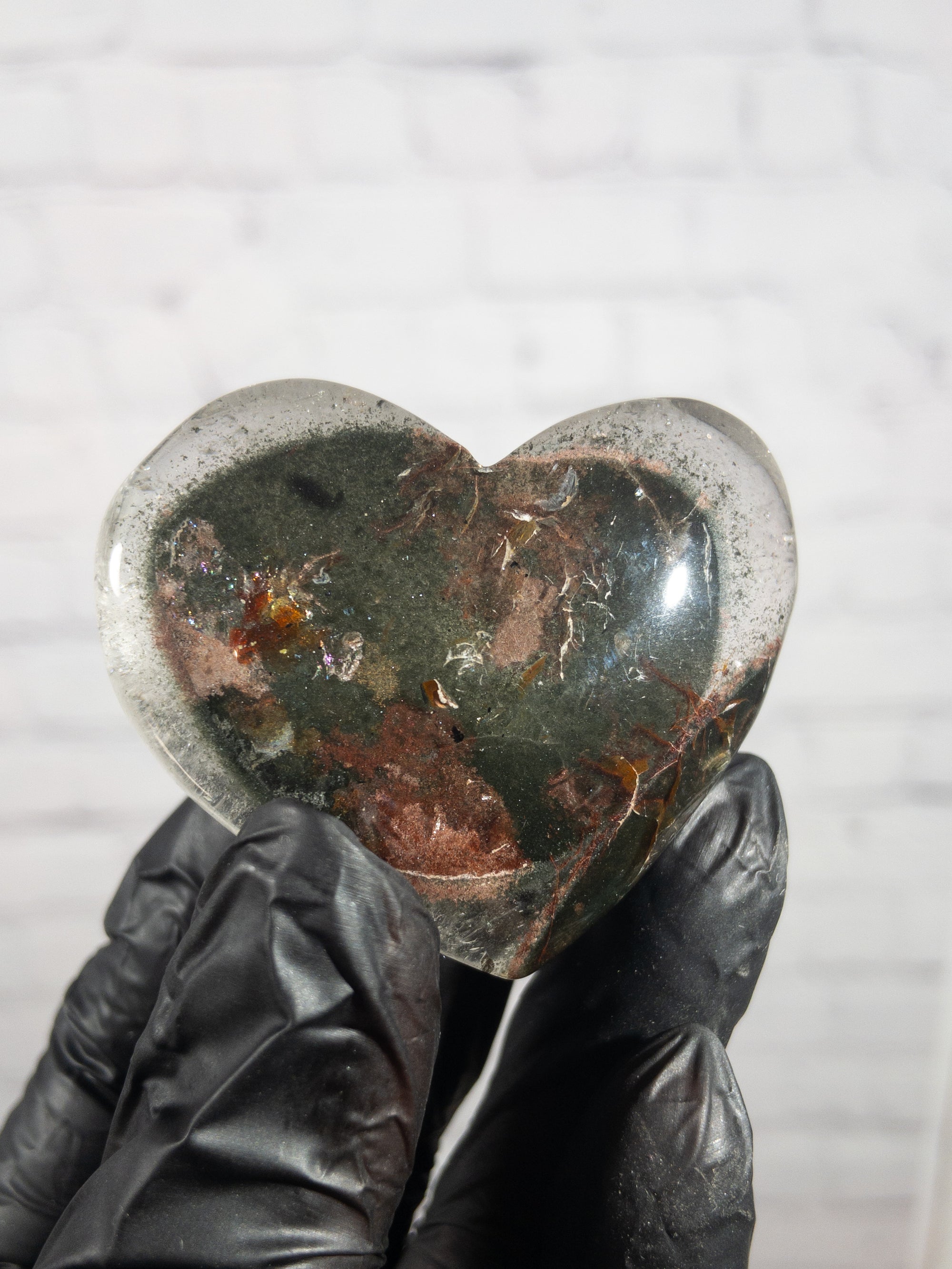 Corazón de Cuarzo Lodolita Natural 25 a 65 gramos