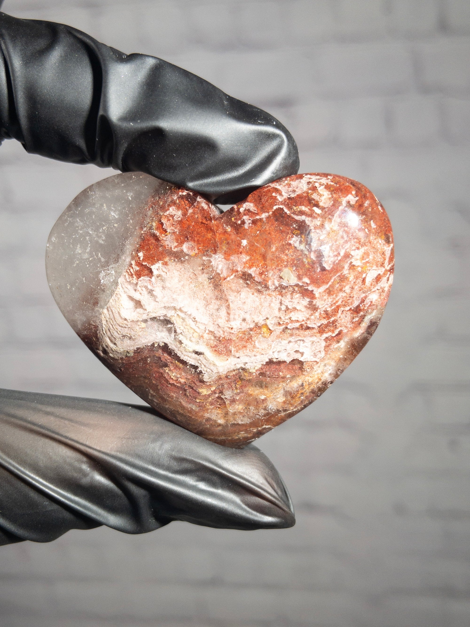 Corazón de Cuarzo Lodolita Natural 25 a 65 gramos