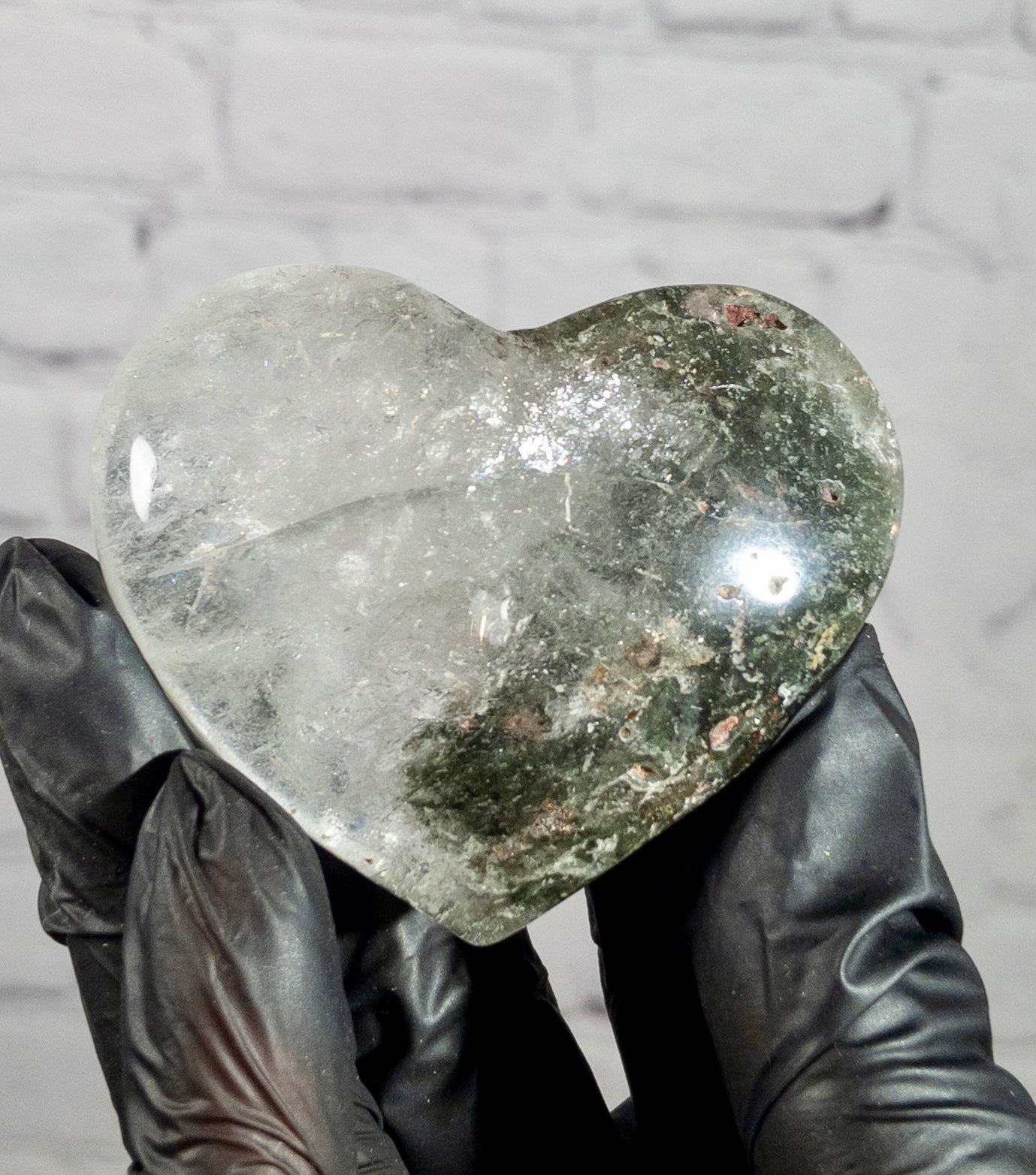 Corazon de Lodolita Cuarzo Jardin, elige el tuyo 65 a 120 gramos