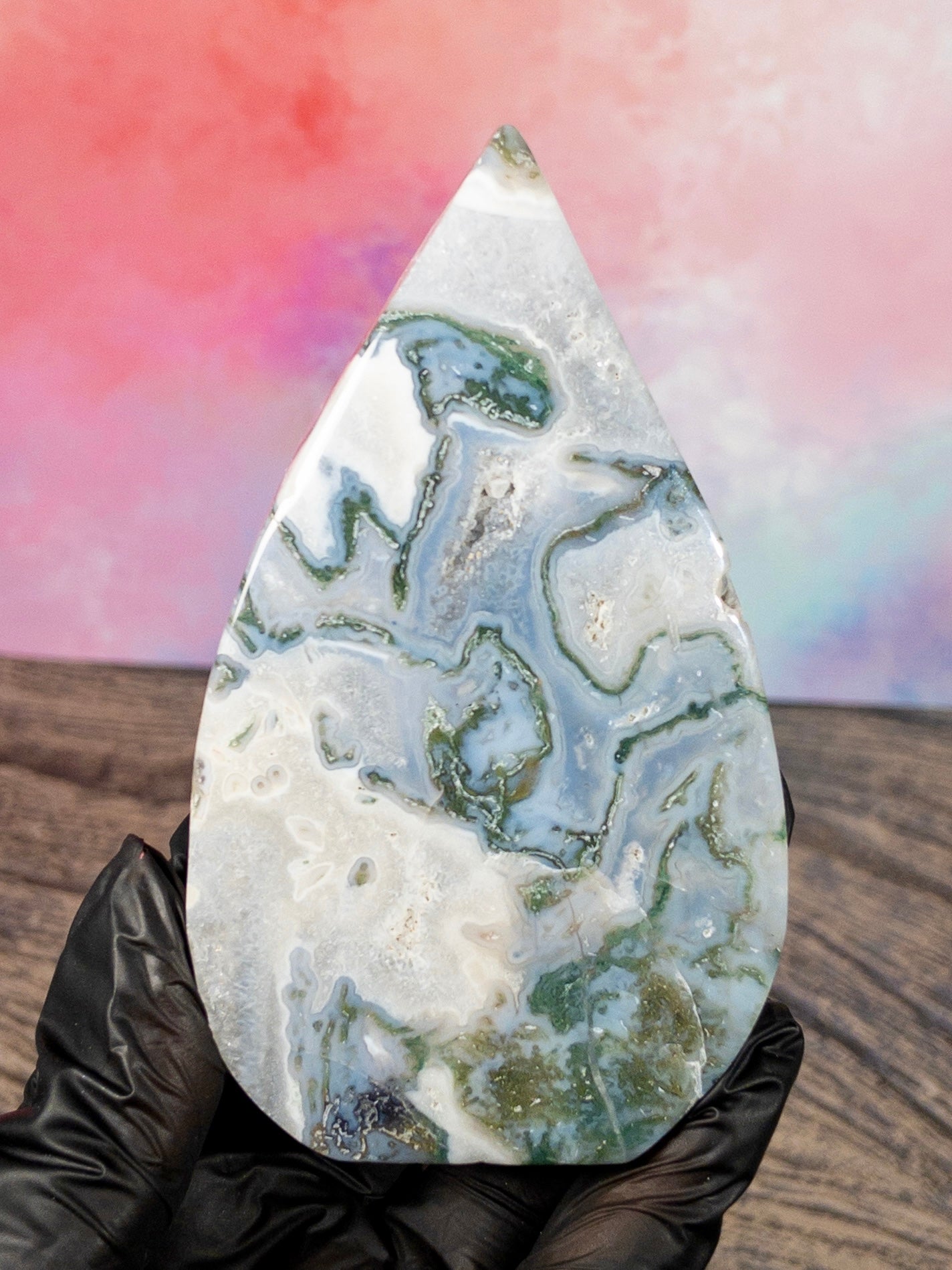 Ágata Musgo Pulida en Forma de Flama