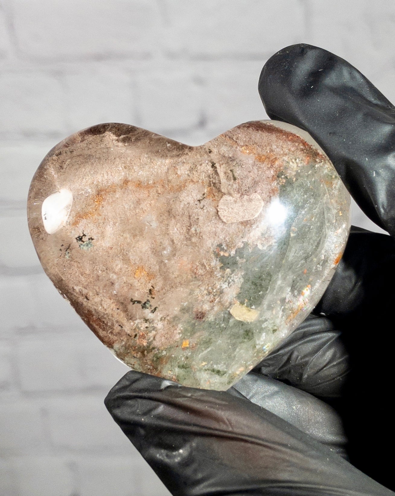 Corazon de Lodolita Cuarzo Jardin, elige el tuyo 65 a 120 gramos