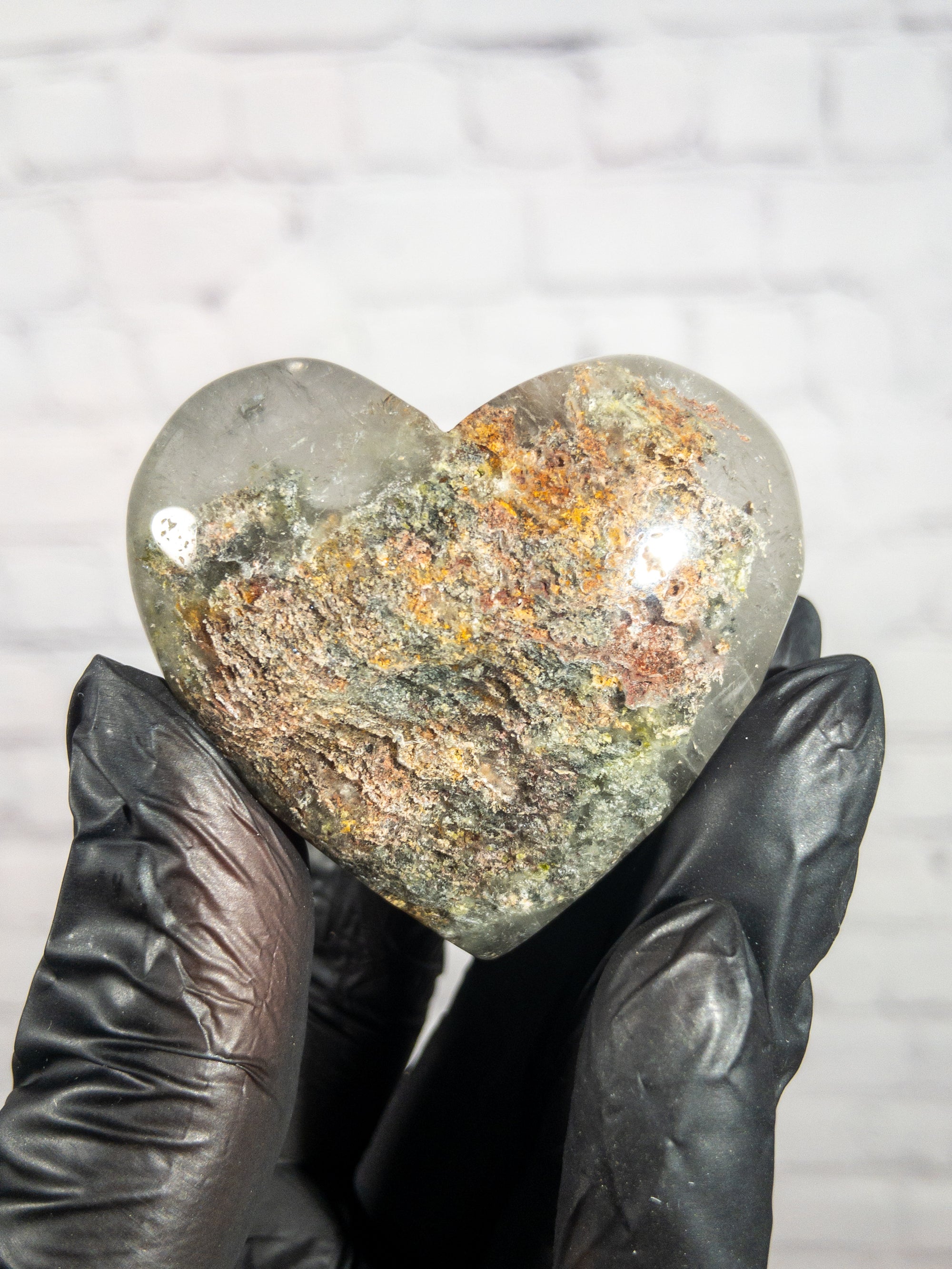 Corazón de Cuarzo Lodolita Natural 25 a 65 gramos
