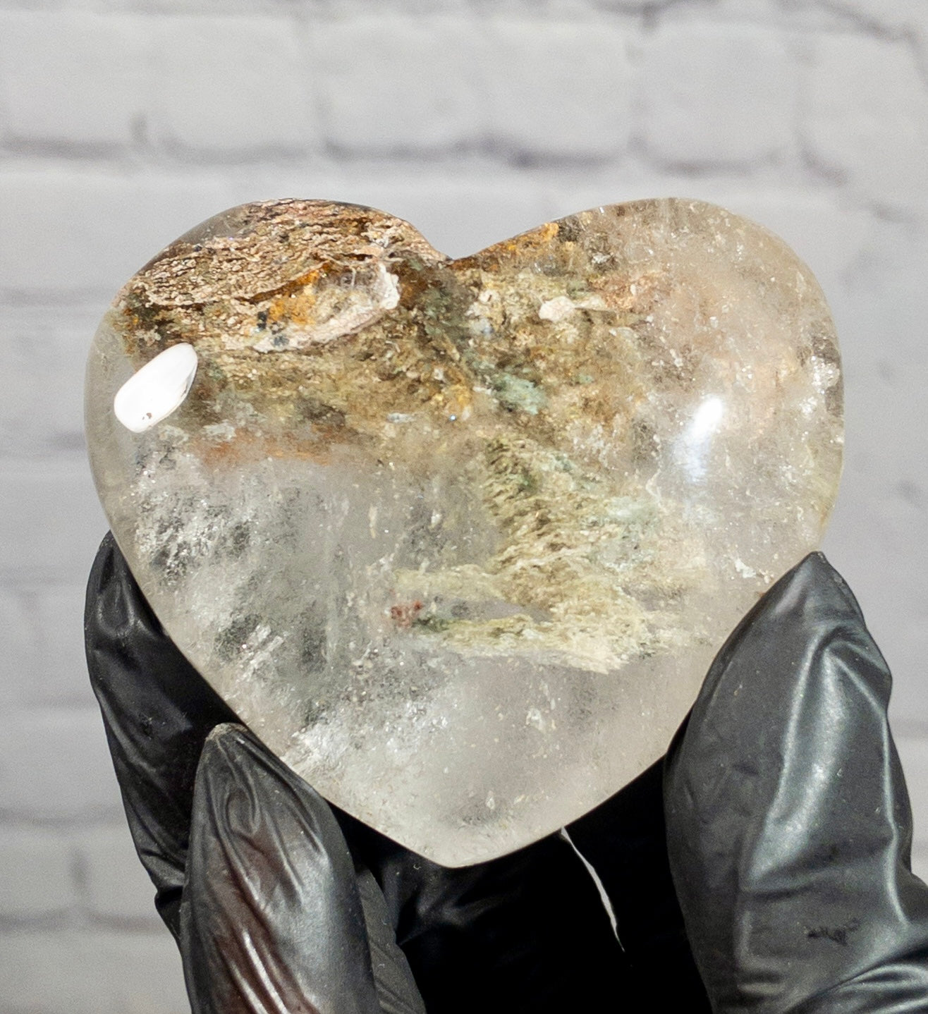 Corazon de Lodolita Cuarzo Jardin, elige el tuyo 65 a 120 gramos