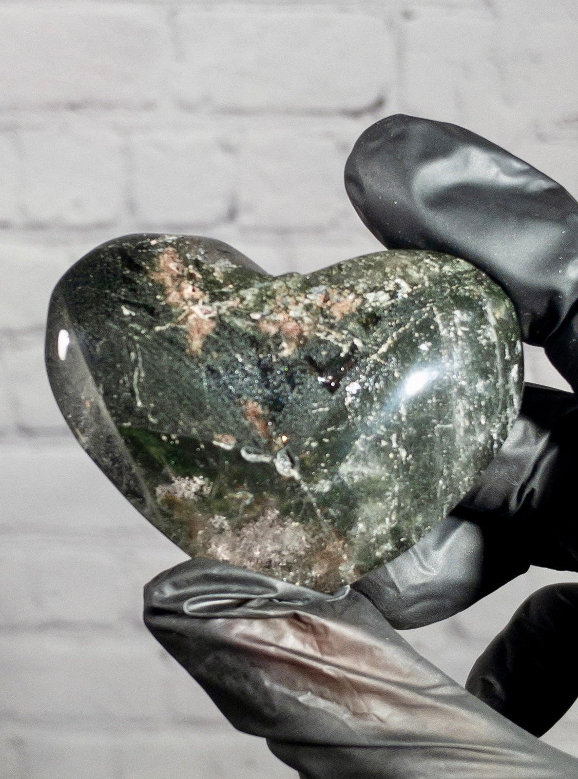 Corazon de Lodolita Cuarzo Jardin, elige el tuyo 65 a 120 gramos