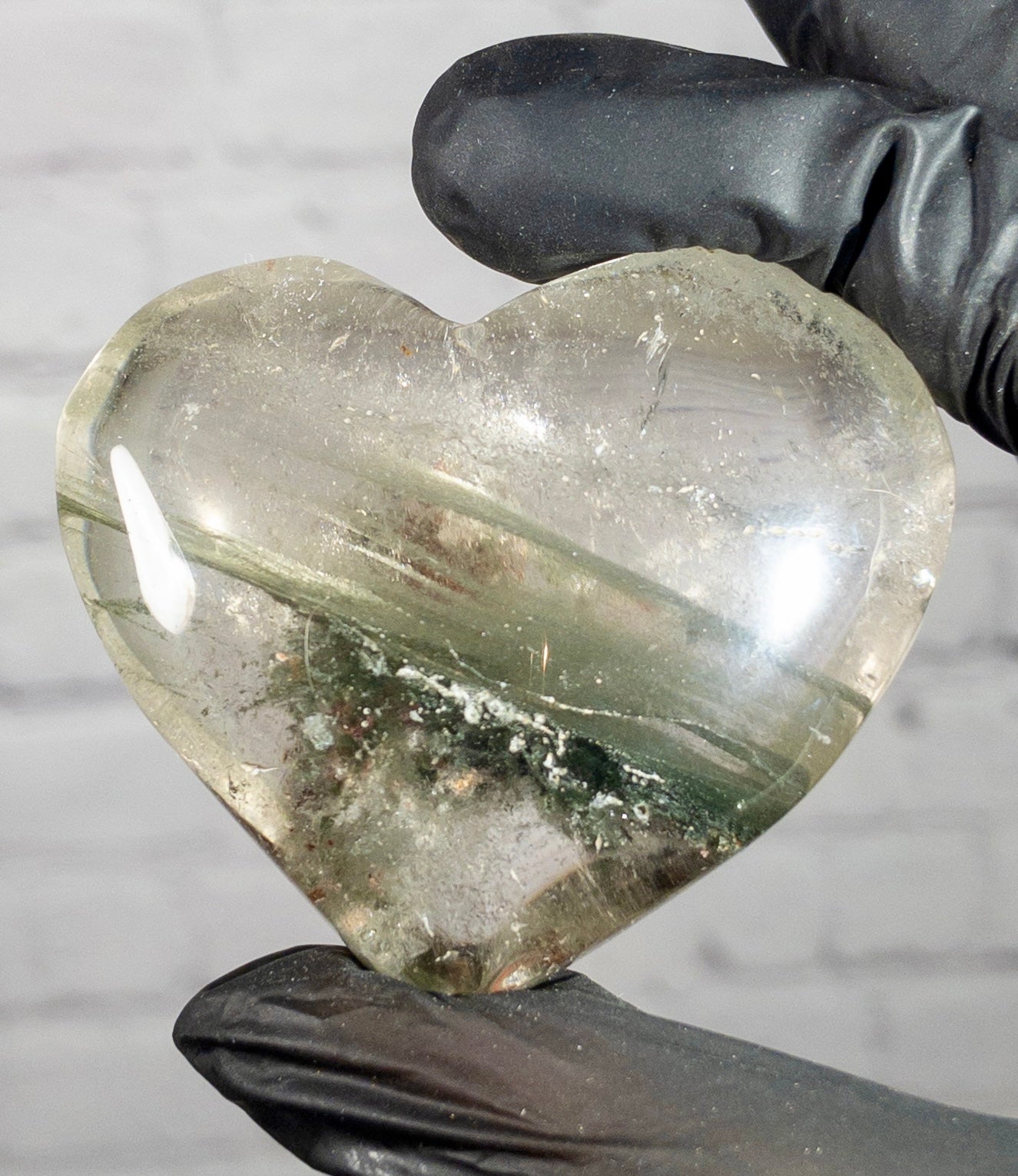Corazon de Lodolita Cuarzo Jardin, elige el tuyo 65 a 120 gramos