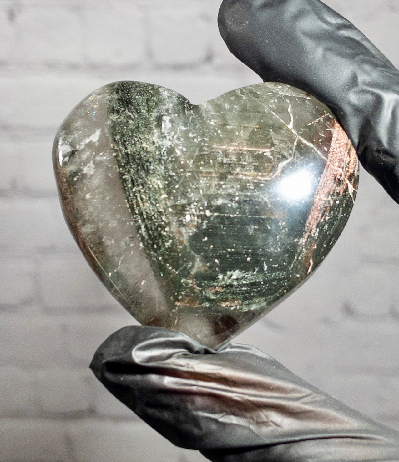 Corazon de Lodolita Cuarzo Jardin, elige el tuyo 65 a 120 gramos