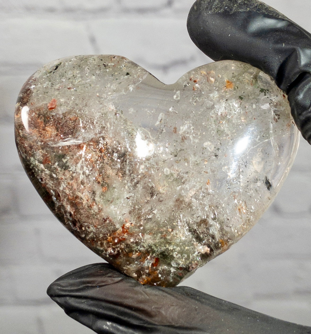 Corazon de Lodolita Cuarzo Jardin, elige el tuyo 65 a 120 gramos