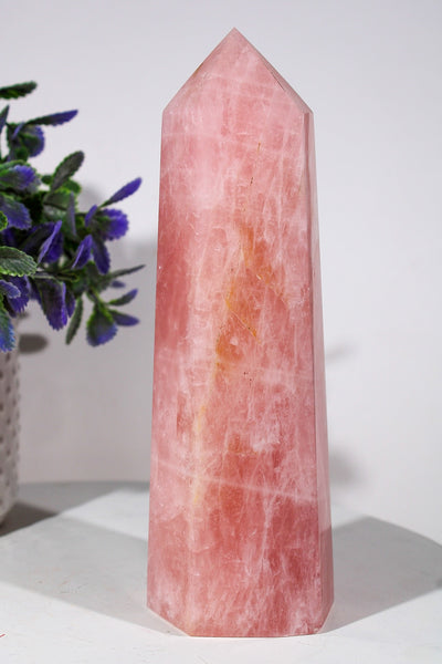 Obelisco Cuarzo Rosa Extra Grande