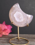 Agata druzy luna con base