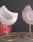 Agata druzy luna con base