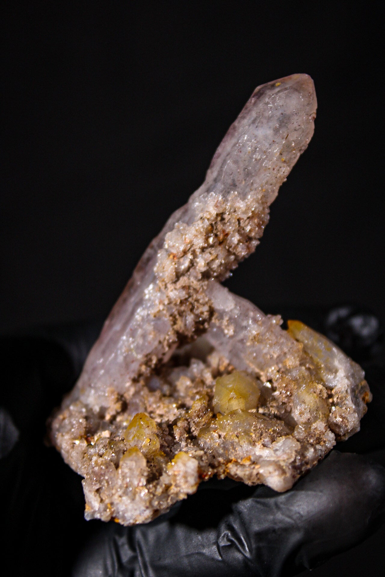 Amatista Shangaan con cuarzo limonita #10 - cetros, elestiales, enhidros